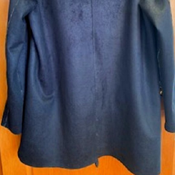 Women's Adrienne Landau Reversible Faux Fur Jacket/Coat Gray/White Striped Sz:L - Picture 9 of 10